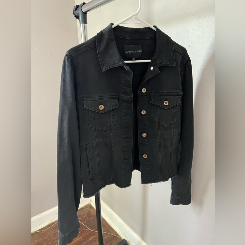 Kendall and Kylie Black Jean Jacket